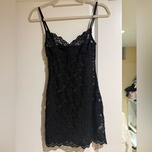 Black Lace Slip Dress